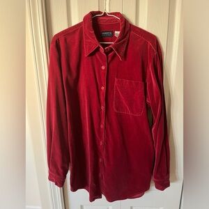 Vintage Liz Claiborne Velvet Button-Up Shirt